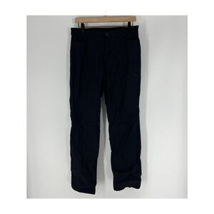 Eddie Bauer Pants Size 8 Womens Black Fleece Lined Nylon Hiking Camping Tech